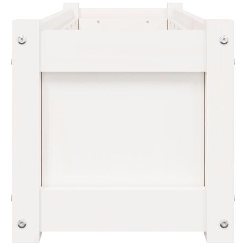 Plantekasse 90x31x31 cm massivt fyrretræ hvid