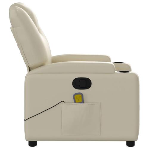 Massagestol kunstlæder cremefarvet