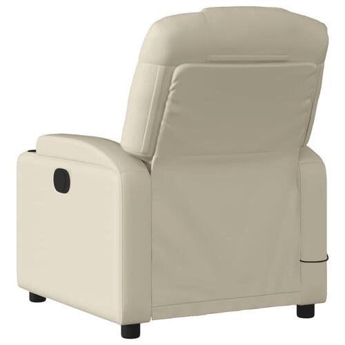 Massagestol kunstlæder cremefarvet