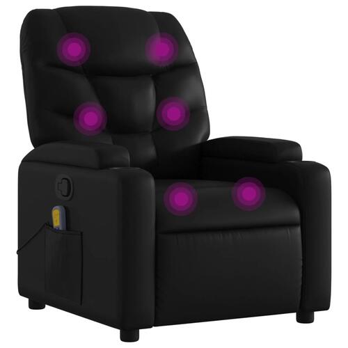 Massagestol kunstlæder sort