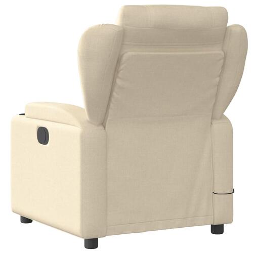Massagestol stof cremefarvet
