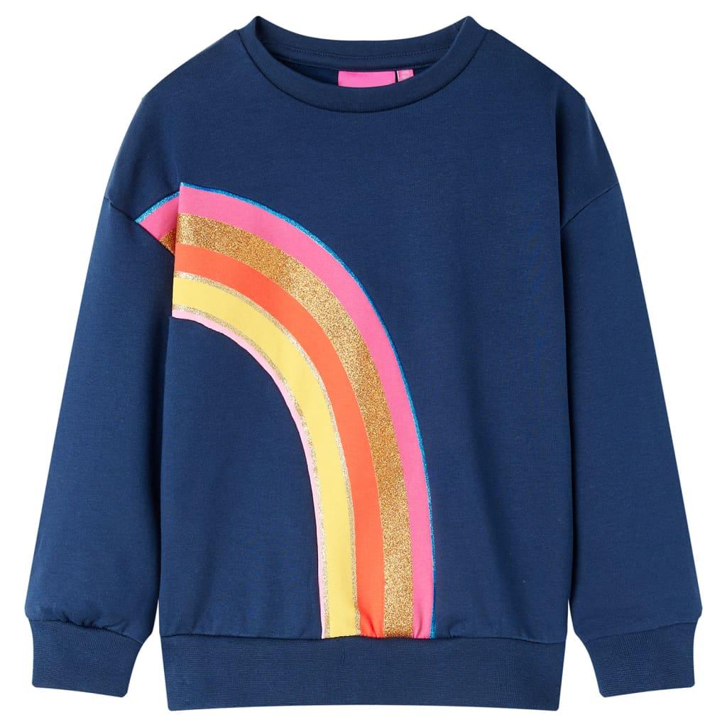 Sweatshirt til børn str. 92 marineblå billede