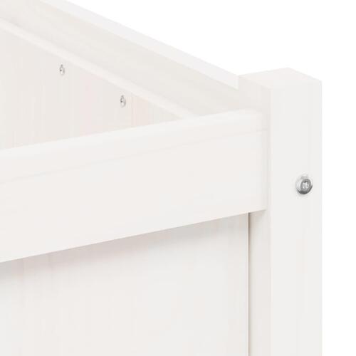 Plantekasse 70x70x70 cm massivt fyrretræ hvid