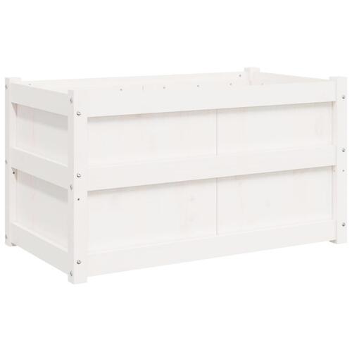 Plantekasse 90x50x50 cm massivt fyrretræ hvid