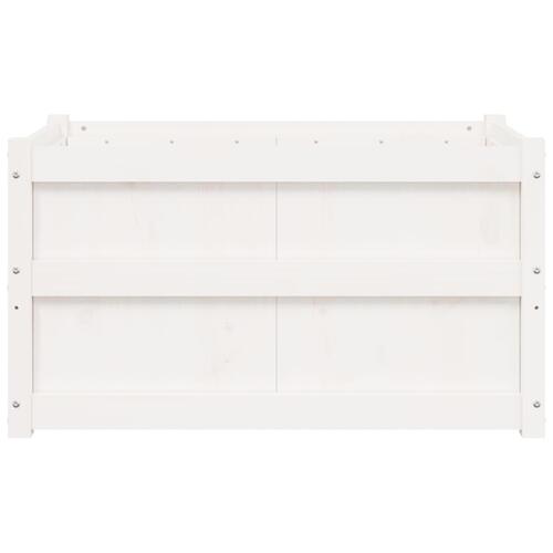 Plantekasse 90x50x50 cm massivt fyrretræ hvid