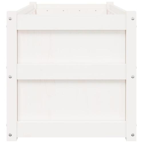 Plantekasse 90x50x50 cm massivt fyrretræ hvid