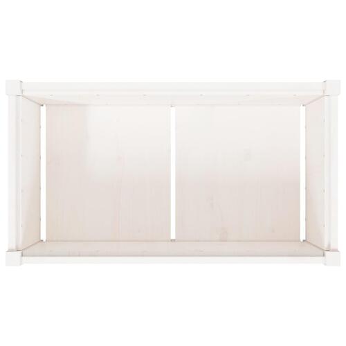Plantekasse 90x50x50 cm massivt fyrretræ hvid