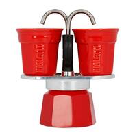 Italiensk Kaffekande Bialetti 2 Skodelice Rød Metal Aluminium 100 ml