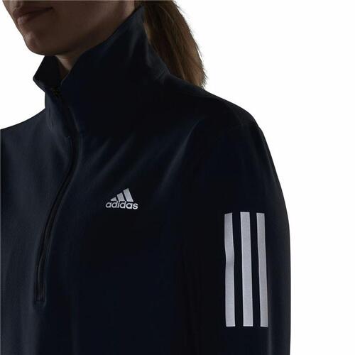 Kvinde Langærmet T-Shirt Adidas Own the Run 1/2 Zip Indigo L