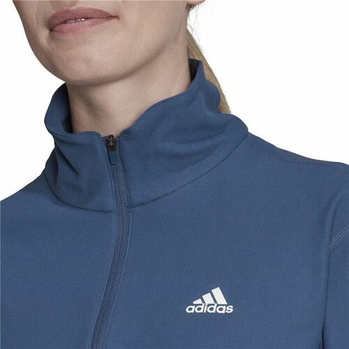 Kvinde Langærmet T-Shirt Adidas Own the Run 1/2 Zip Indigo L