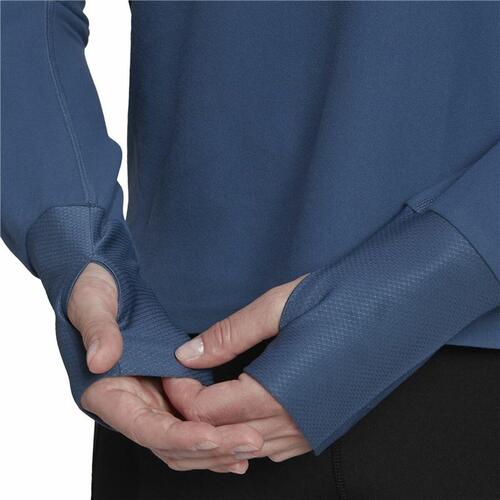 Kvinde Langærmet T-Shirt Adidas Own the Run 1/2 Zip Indigo S