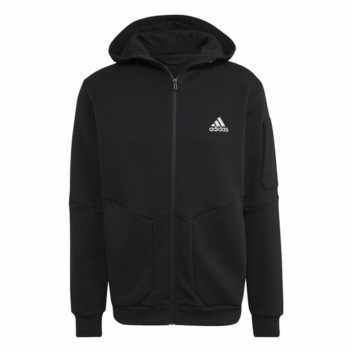 Hættetrøje til Mænd Adidas Essentials For Gameday Sort S