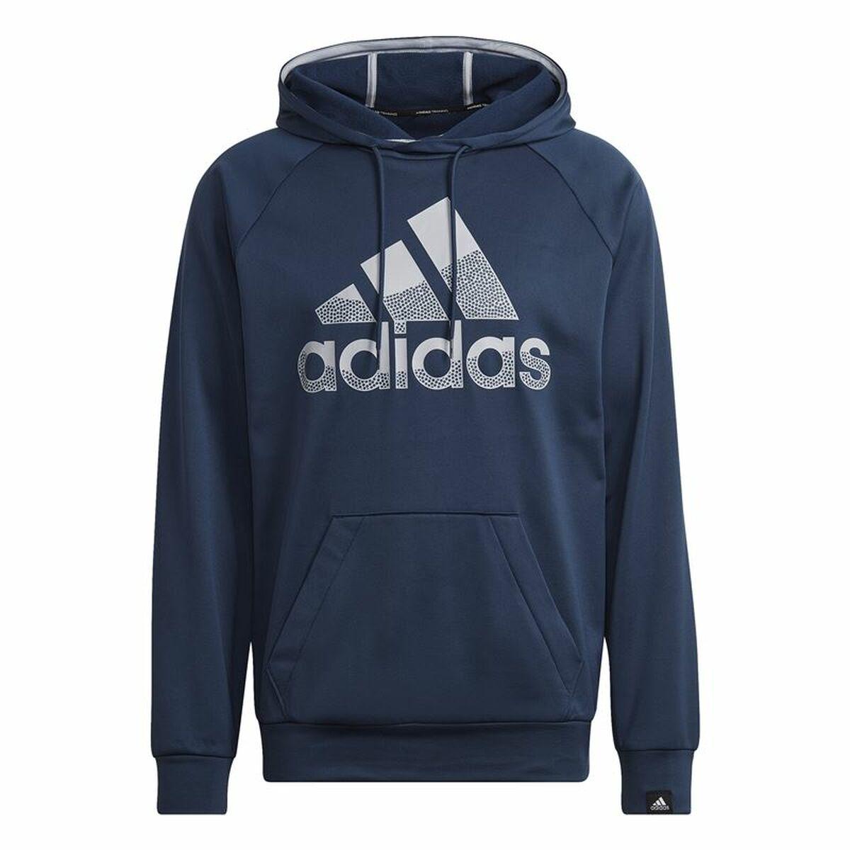 Hættetrøje til Mænd Adidas Game and Go Big Logo Blå L