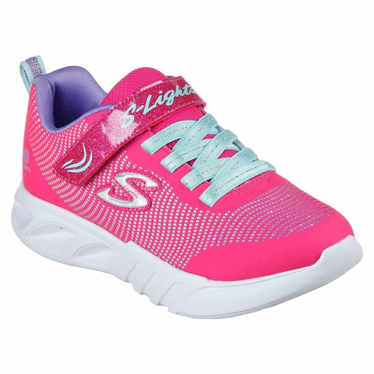 Sportssko til børn Skechers S Lights Flicker Flash Fuchsia 35