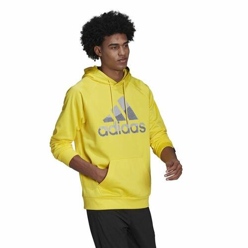 Hættetrøje til Mænd Adidas Game and Go Big Logo Gul M
