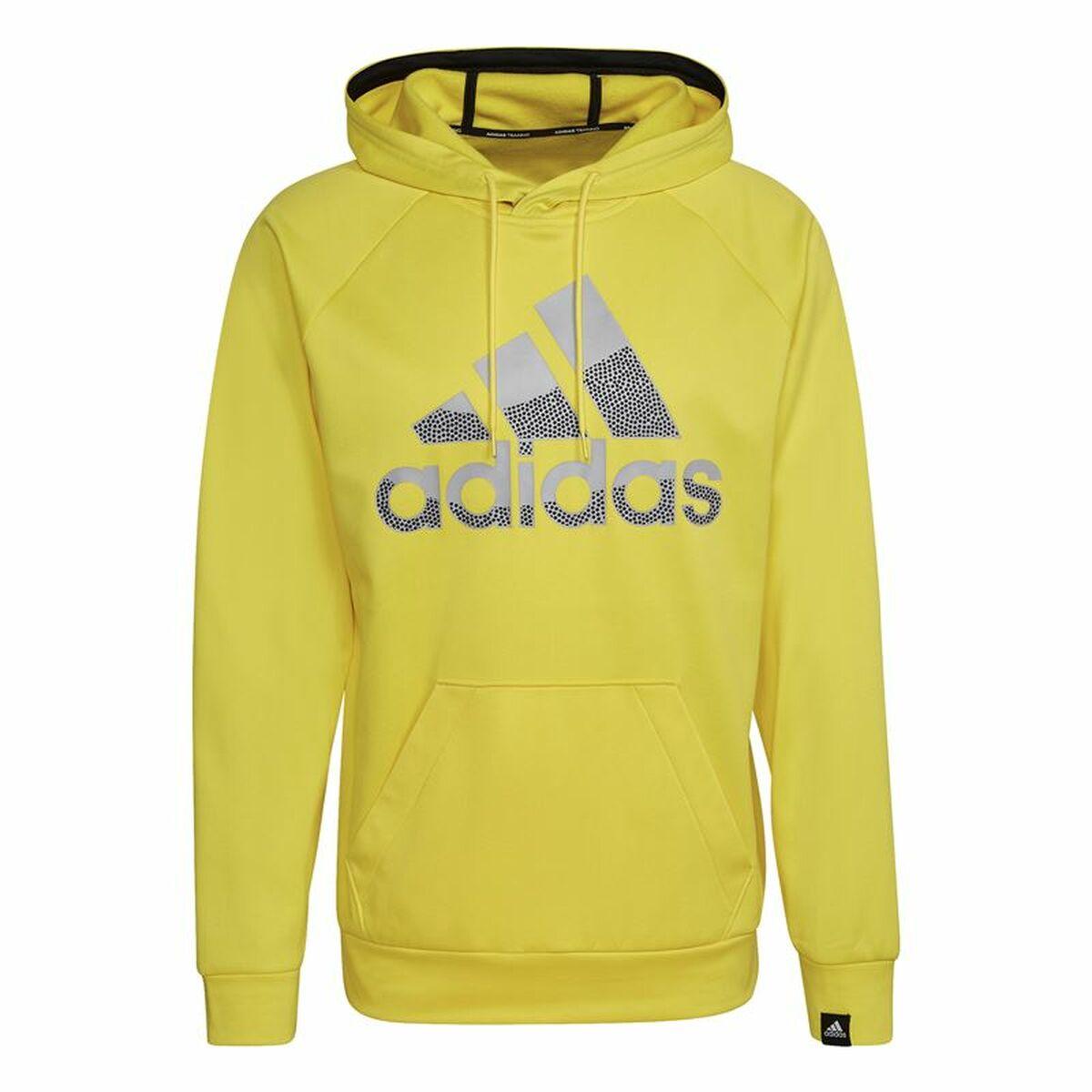 Hættetrøje til Mænd Adidas Game and Go Big Logo Gul XL