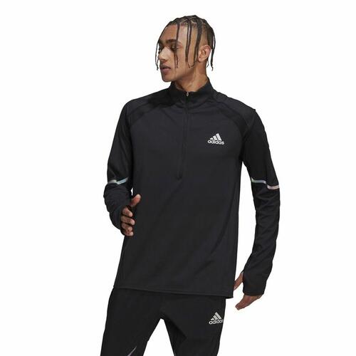 Sweaters uden Hætte til Mænd Adidas Fast 1/2 Zip Sort L
