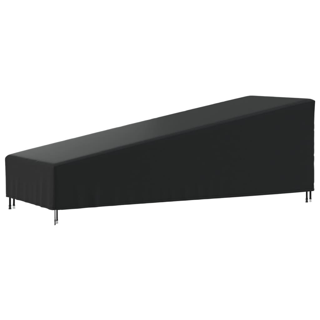 Overtræk til liggestol 203x81x25/63 cm 420D oxfordstof sort