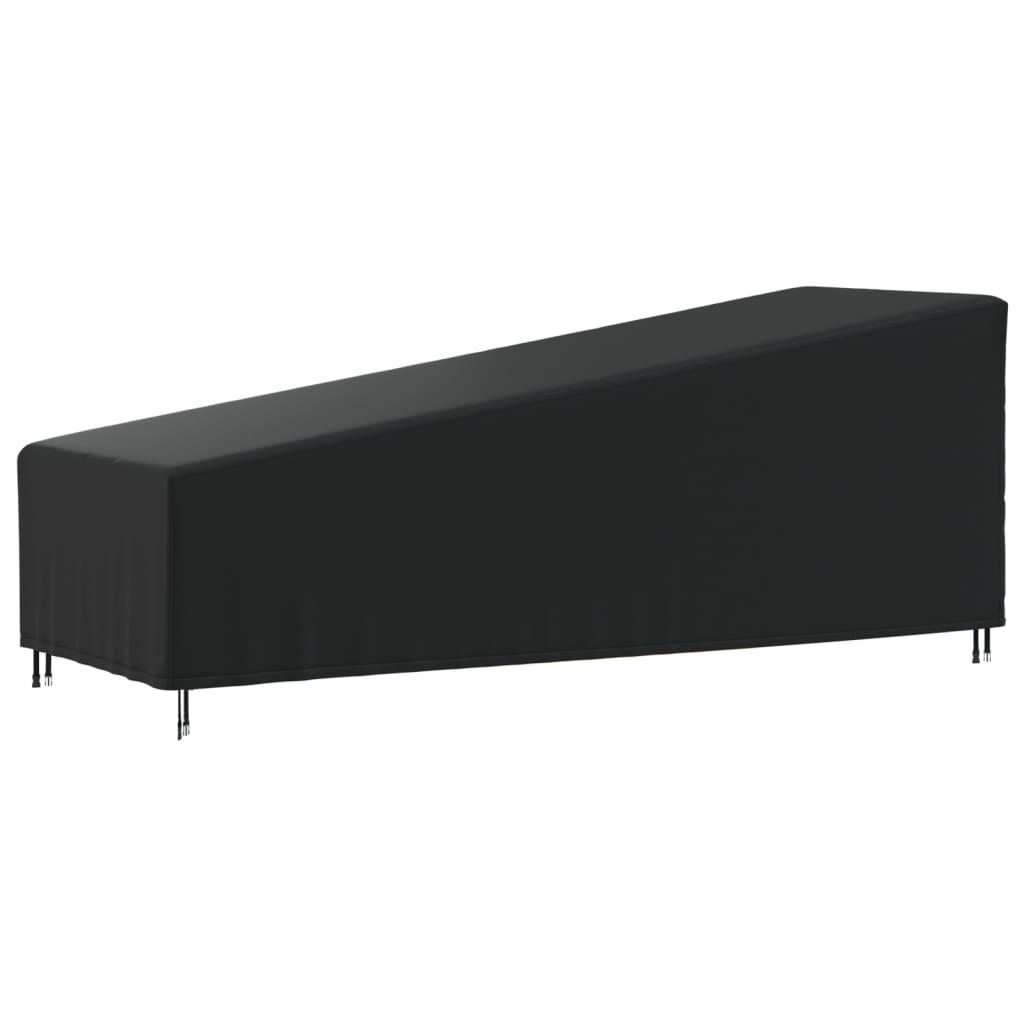 Overtræk til liggestol 210x80x45/75 cm 420D oxfordstof sort