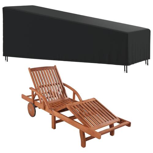 Overtræk til liggestol 210x80x45/75 cm 420D oxfordstof sort