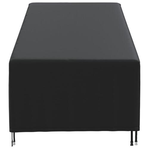 Overtræk til liggestol 210x80x45/75 cm 420D oxfordstof sort