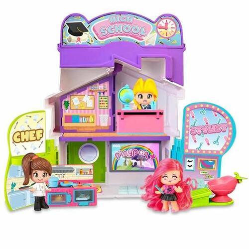 Playset Pinypon Chef & Stylist & High School 3-i-1