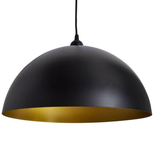 Loftslampe halvkugle 2 stk. højdejusterbar sort