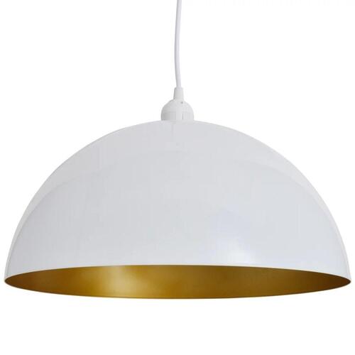 Loftslampe halvkugle 2 stk. højdejusterbar hvid