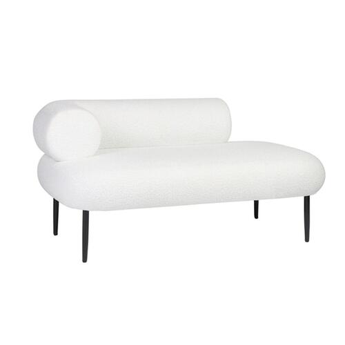 Sofa Hvid Sort Metal Scandi 127,5 x 73,5 x 64 cm