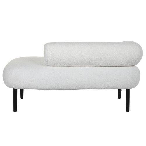 Sofa Hvid Sort Metal Scandi 127,5 x 73,5 x 64 cm