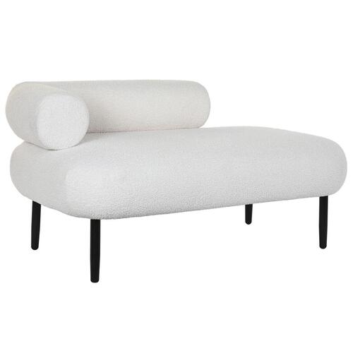 Sofa Hvid Sort Metal Scandi 127,5 x 73,5 x 64 cm