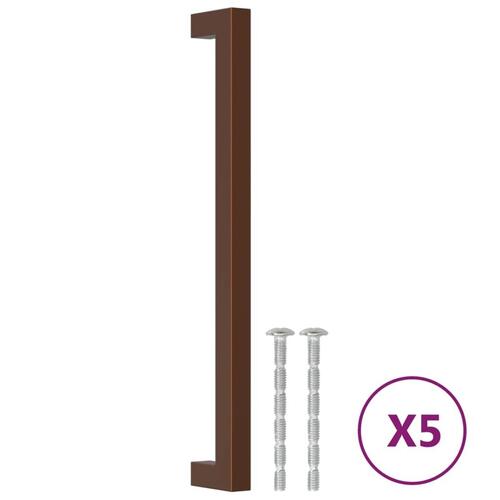 Skabshåndtag 5 stk. 224 mm rustfrit stål bronzefarvet