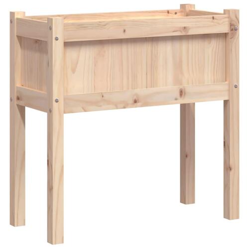 Plantekasse med ben 70x31x70 cm massivt fyrretræ