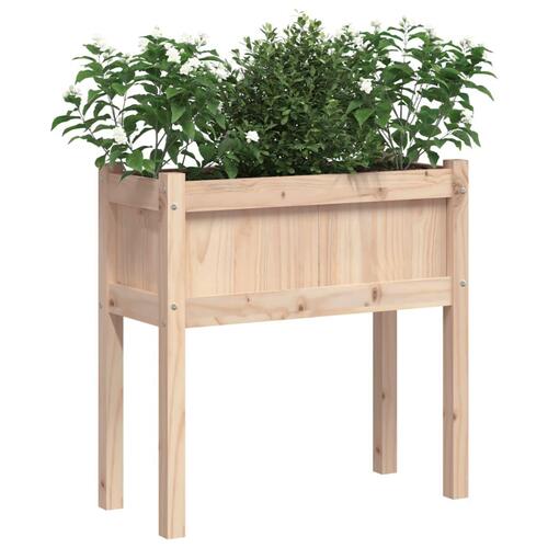 Plantekasse med ben 70x31x70 cm massivt fyrretræ