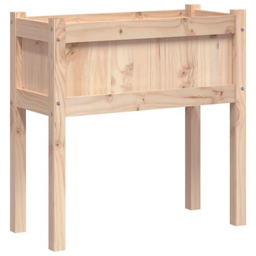 Plantekasse med ben 70x31x70 cm massivt fyrretræ
