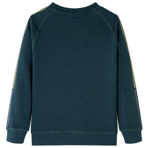 Sweatshirt til børn mosgrøn str. 92