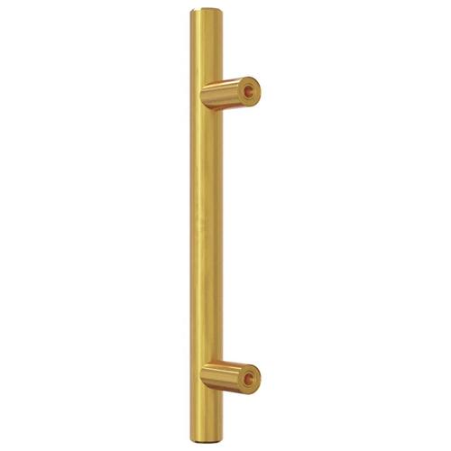 Skabshåndtag 10 stk. 96 mm rustfrit stål guldfarvet
