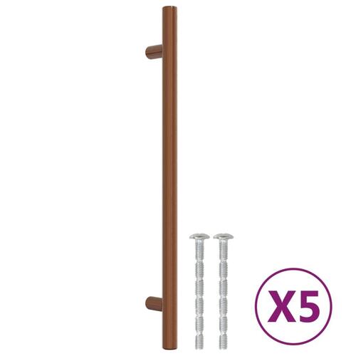 Skabshåndtag 5 stk. 192 mm rustfrit stål bronzefarvet
