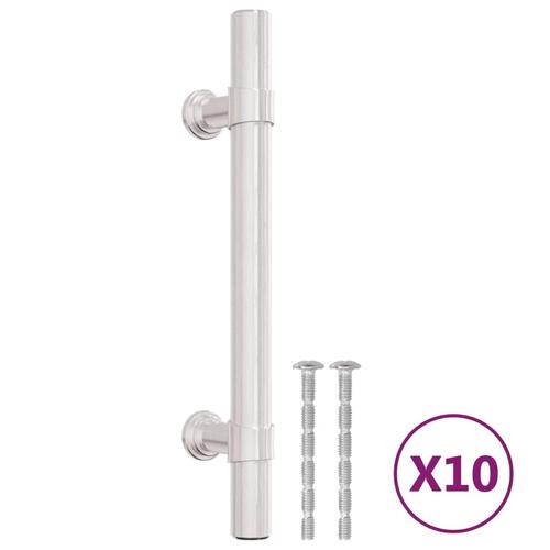 Skabshåndtag 10 stk. 96 mm rustfrit stål sølvfarvet