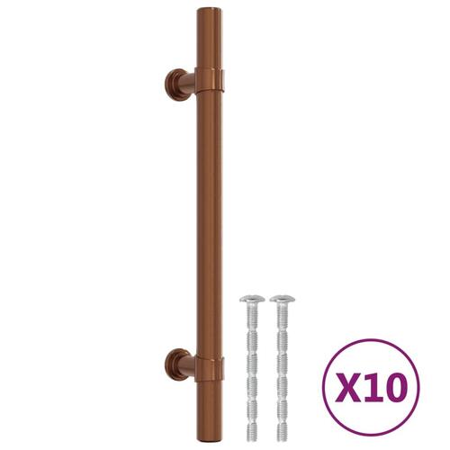 Skabshåndtag 10 stk. 128 mm rustfrit stål bronzefarvet