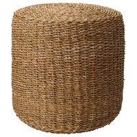 puf Ø40x38 cm rund søgræs naturfarvet