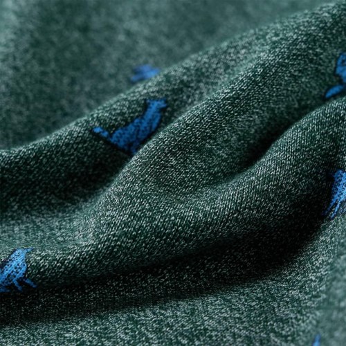 Sweatshirt til børn mørkegrønmeleret str. 140