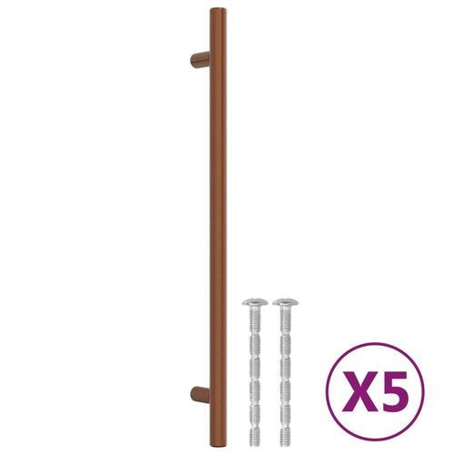 Skabshåndtag 5 stk. 224 mm rustfrit stål bronzefarvet
