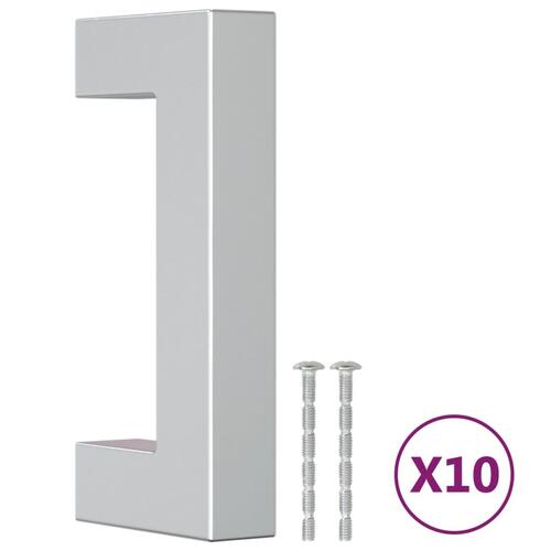 Skabshåndtag 10 stk. 64 mm rustfrit stål sølvfarvet