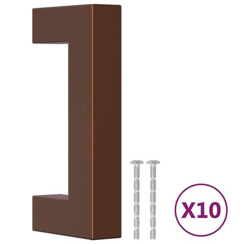 Skabshåndtag 10 stk. 64 mm rustfrit stål bronzefarvet