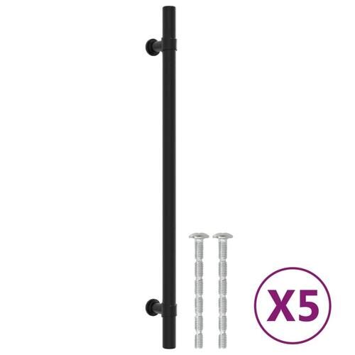 Skabshåndtag 5 stk. 224 mm rustfrit stål sort