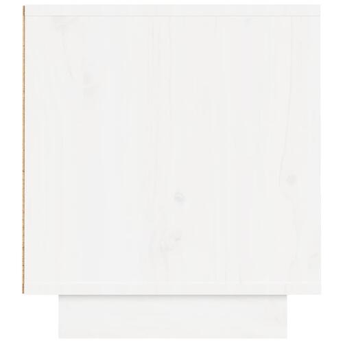 Tv-bord 140x35x40 cm massivt fyrretræ hvid