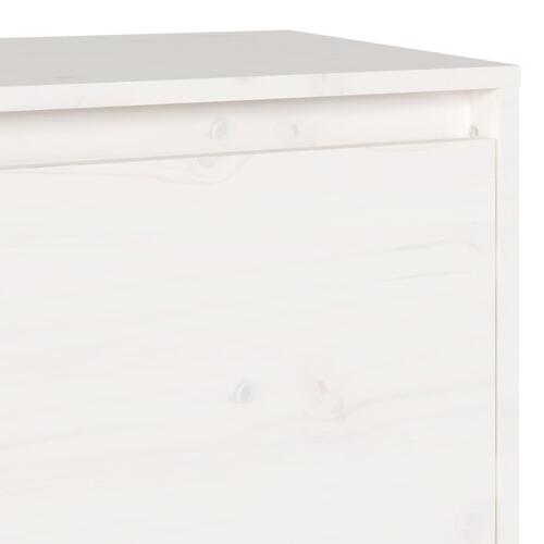 Tv-bord 140x35x40 cm massivt fyrretræ hvid