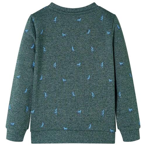 Sweatshirt til børn mørkegrønmeleret str. 92
