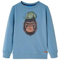 Sweatshirt til børn mellemblå str. 116